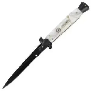 Italian Stiletto Knife 8.75 Inch Black Italian Stiletto Knife Switch Knife