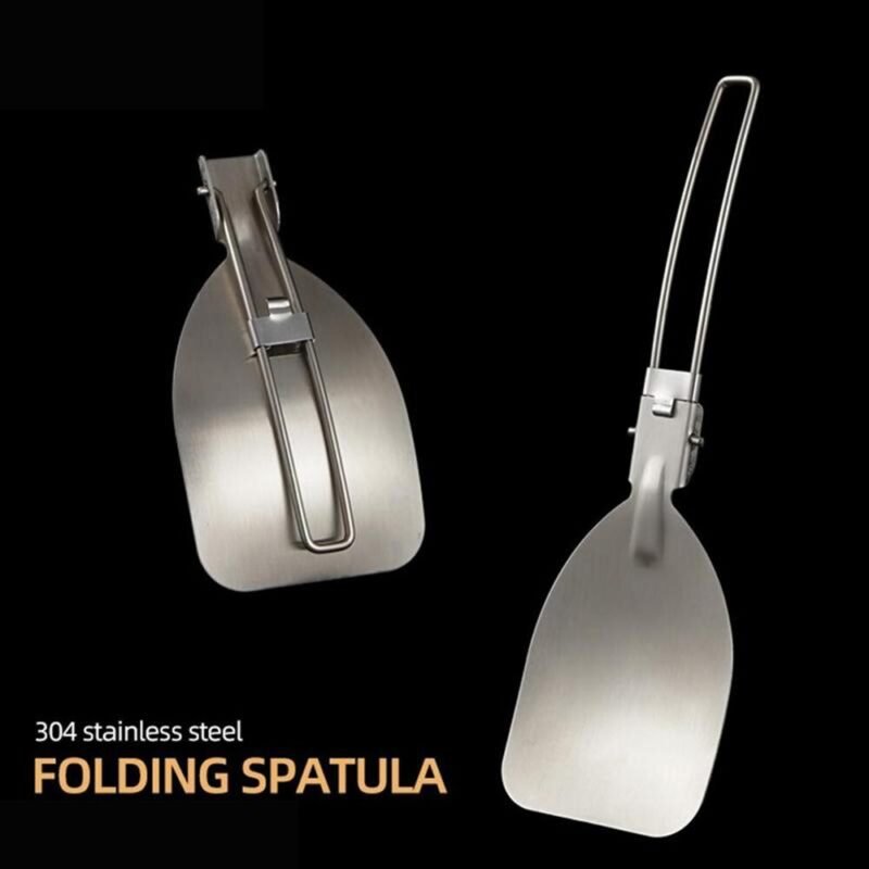 Folding Spatula Food Turner Fold Spoon Frying Shovel Stainless Steel Outdoor Camping Gear Cooking Accessories Picnic Equipment