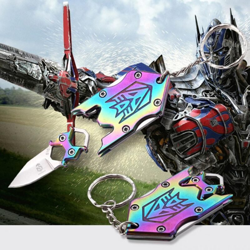 Keychain Knife Stainless Steel Folding Knife Mini Practical Foldable Pocket Keychain Knife Outdoor Accessories