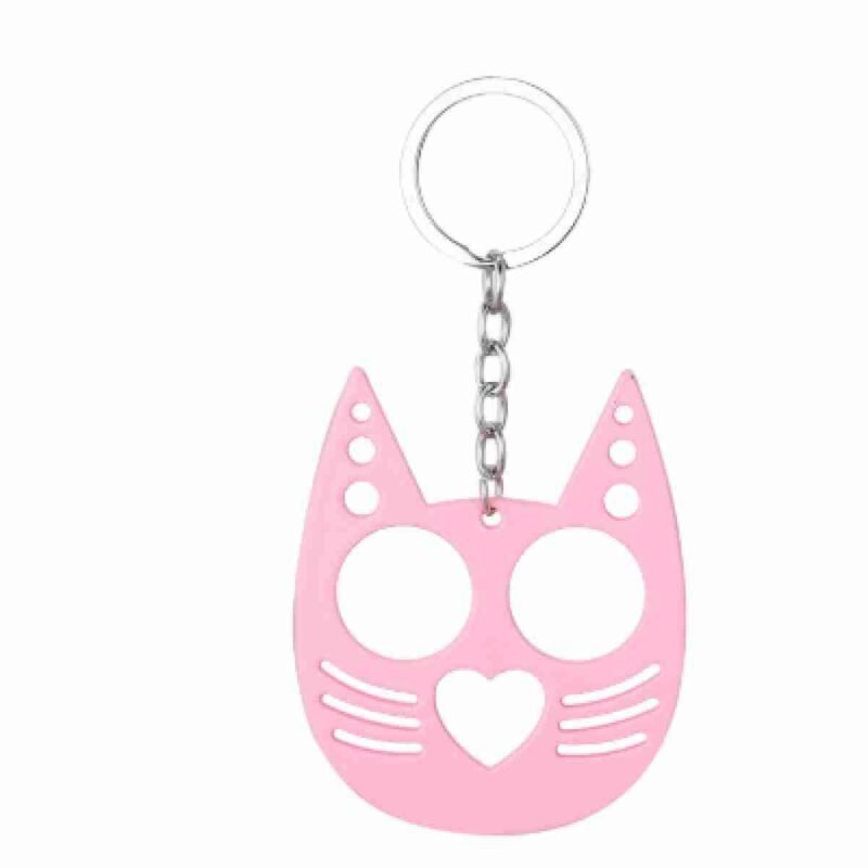 Multifunctional Justice Cat Metal Cute Pink Bottle Opener Keychain Car Bag Key Chain Accessories Gifts Trinket Wholesale