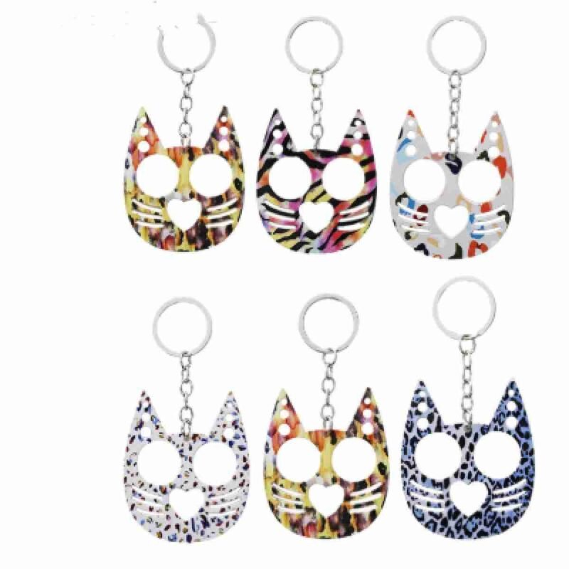 Multifunctional Justice Cat Metal Cute Pink Bottle Opener Keychain Car Bag Key Chain Accessories Gifts Trinket Wholesale