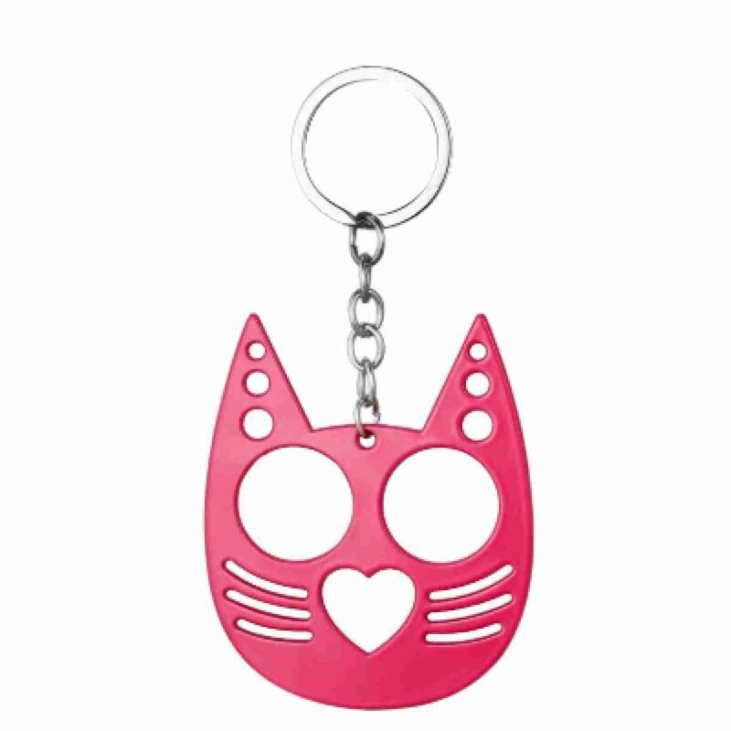 Multifunctional Justice Cat Metal Cute Pink Bottle Opener Keychain Car Bag Key Chain Accessories Gifts Trinket Wholesale