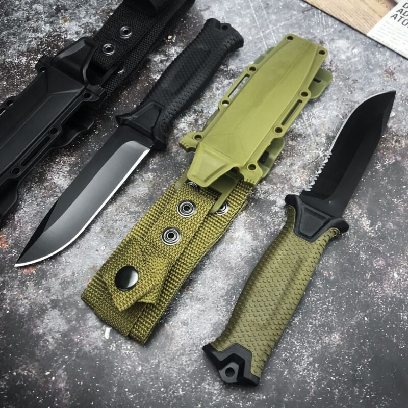 Outdoor Tactical Knife Wild Survival Self-defense Knife Outdoor Multifunctional Knife Camping Equipment High Hardness Knife