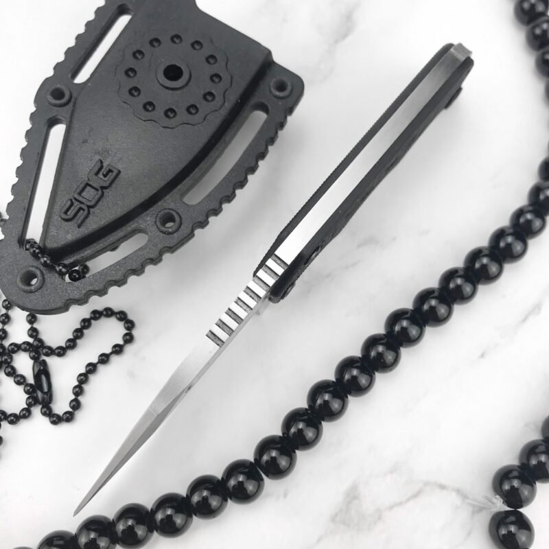 Fixed Blade Knife Mini Pocket Edc Straight Belt Knofe G10 Handle ABS Sheath Multi Boot Tactical Combat Tool Neck Chain Gift