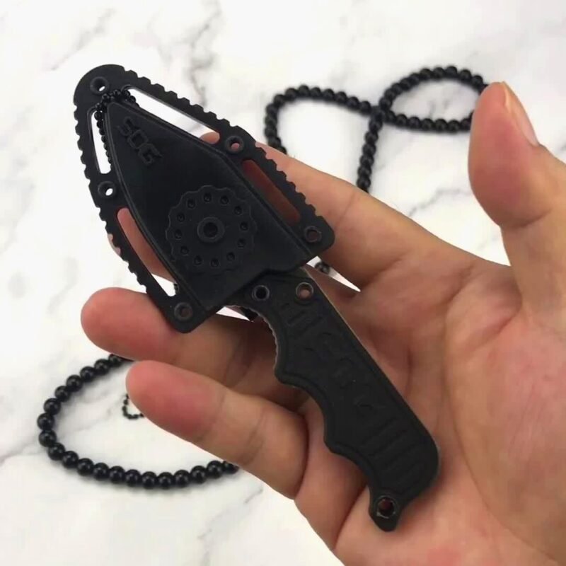 Fixed Blade Knife Mini Pocket Edc Straight Belt Knofe G10 Handle ABS Sheath Multi Boot Tactical Combat Tool Neck Chain Gift