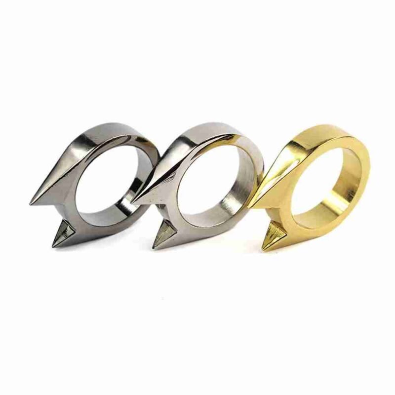 Self-Defense Rings For Women Man Metal Multifunctional Knuckle Cat Ear Shape Attack Rings Jewelry Accessories Girlfriends Gift