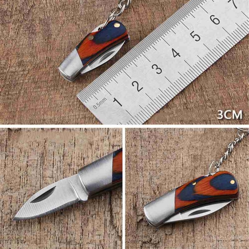 Stainless Steel Unboxing Mini Knife Sharp Portable Folding Small Blade EDC Keychain Hanging Outdoor Camping Knife Multi Tools