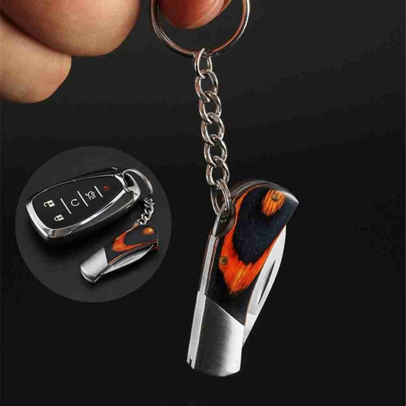 Stainless Steel Unboxing Mini Knife Sharp Portable Folding Small Blade EDC Keychain Hanging Outdoor Camping Knife Multi Tools