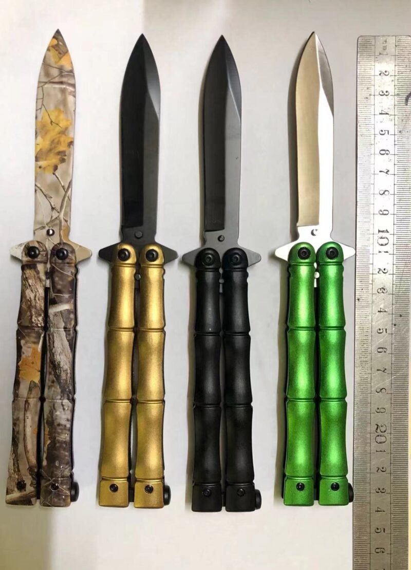 Bamboo Handle Butterfly Knife